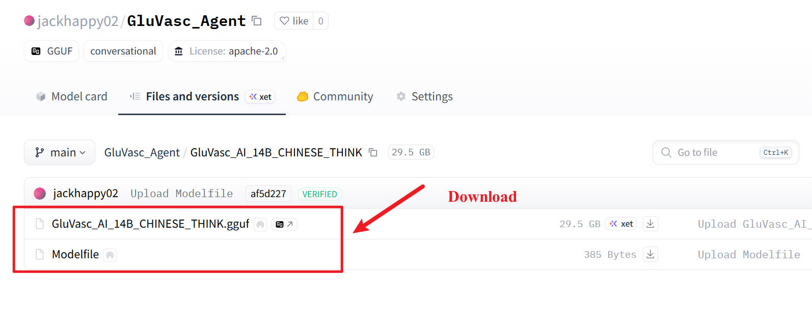 14B 中文思考链模型下载示意图