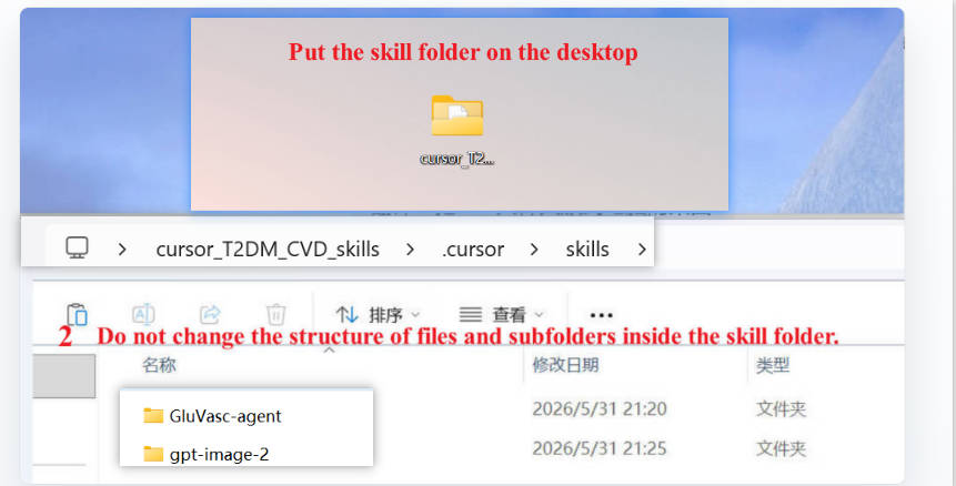 下载 skill 项目到桌面示意图