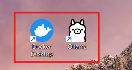 同时打开Ollama和Docker示意图